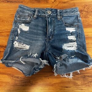 American Eagle Outfitters Ripped Blue Boyfriend Jeans